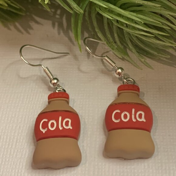 Cola Earring, Soda Earring, Pop Earring, Funny Food Earring, Gift Idea, Drink - Picture 6 of 7